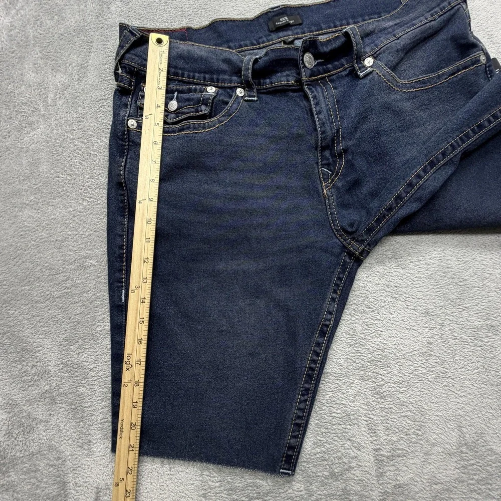 True Religion Shorts Mens Measured 38x11 Blue Denim Bermuda Ricky‎ Relazed
